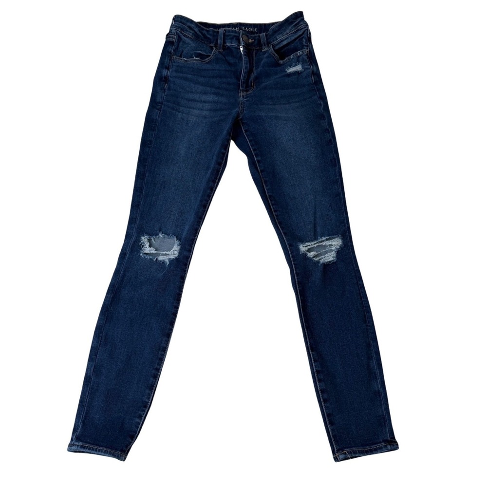 American Eagle Outfitters Hi Rise Jegging Skinny Jeans  Distressed Womens Sz‎ 6